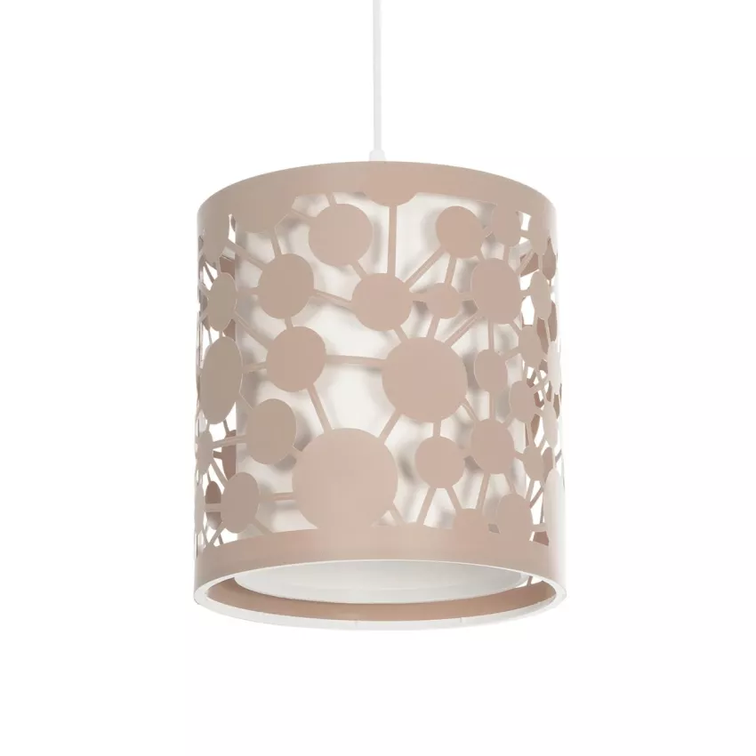 PETAL  Μοντέρνο Κρεμαστό Φωτιστικό Καπέλο Μονόφωτο 1 x E27 IP20 Ροζ Πλαστικό - Μ23.5 x Π23.5 x Υ76cm