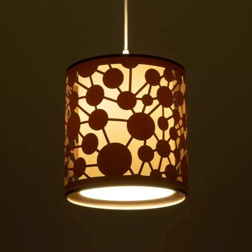 PETAL  Μοντέρνο Κρεμαστό Φωτιστικό Καπέλο Μονόφωτο 1 x E27 IP20 Ροζ Πλαστικό - Μ23.5 x Π23.5 x Υ76cm