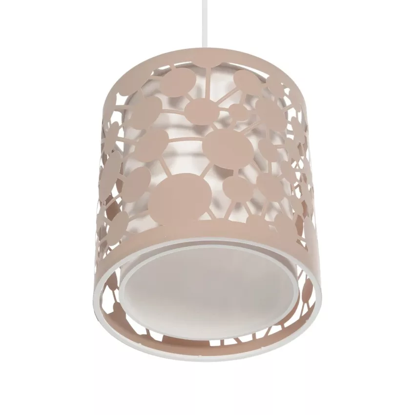 PETAL  Μοντέρνο Κρεμαστό Φωτιστικό Καπέλο Μονόφωτο 1 x E27 IP20 Ροζ Πλαστικό - Μ23.5 x Π23.5 x Υ76cm