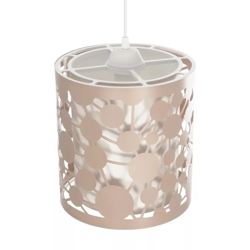 PETAL  Μοντέρνο Κρεμαστό Φωτιστικό Καπέλο Μονόφωτο 1 x E27 IP20 Ροζ Πλαστικό - Μ23.5 x Π23.5 x Υ76cm