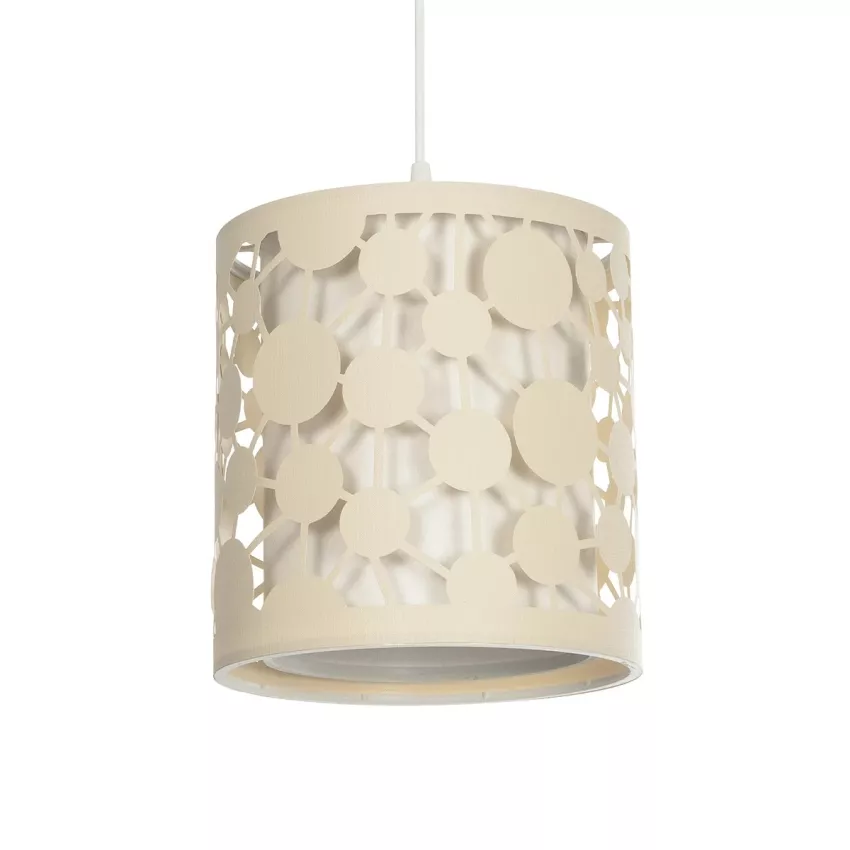 PETAL  Μοντέρνο Κρεμαστό Φωτιστικό Καπέλο Μονόφωτο 1 x E27 IP20 Μπεζ Πλαστικό - Μ23.5 x Π23.5 x Υ76cm