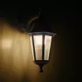 VITRO  Vintage Επιτοίχιο Φωτιστικό Φαναράκι Μονόφωτο 1 x E27 IP44 Λευκό Πλαστικό Σώμα - Μ19 x Π16 x Υ39cm