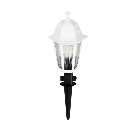 VITRO  Vintage Καρφωτό Φωτιστικό Φαναράκι Μονόφωτο 1 x E27 IP44 Λευκό Πλαστικό Σώμα - Μ16 x Π16 x Υ51cm