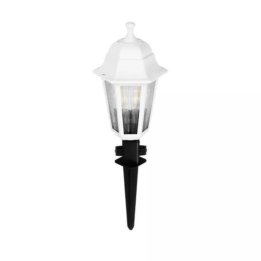 VITRO  Vintage Καρφωτό Φωτιστικό Φαναράκι Μονόφωτο 1 x E27 IP44 Λευκό Πλαστικό Σώμα - Μ16 x Π16 x Υ51cm