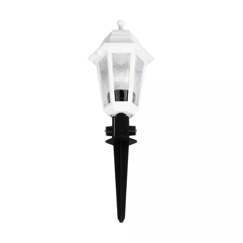 VITRO  Vintage Καρφωτό Φωτιστικό Φαναράκι Μονόφωτο 1 x E27 IP44 Λευκό Πλαστικό Σώμα - Μ16 x Π16 x Υ51cm