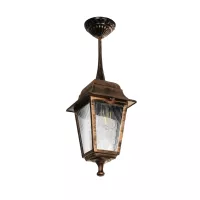 SOLME  Vintage Κρεμαστό Φωτιστικό Φαναράκι Μονόφωτο 1 x E27 IP44 Χάλκινο Πλαστικό Σώμα - Μ15 x Π15 x Υ50cm
