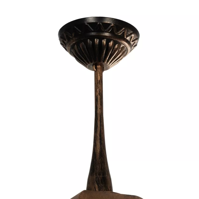 SOLME  Vintage Κρεμαστό Φωτιστικό Φαναράκι Μονόφωτο 1 x E27 IP44 Χάλκινο Πλαστικό Σώμα - Μ15 x Π15 x Υ50cm