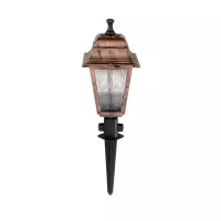 SOLME  Vintage Καρφωτό Φωτιστικό Φαναράκι Μονόφωτο 1 x E27 IP44 Χάλκινο Πλαστικό Σώμα - Μ15 x Π15 x Υ50cm