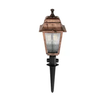 SOLME  Vintage Καρφωτό Φωτιστικό Φαναράκι Μονόφωτο 1 x E27 IP44 Χάλκινο Πλαστικό Σώμα - Μ15 x Π15 x Υ50cm