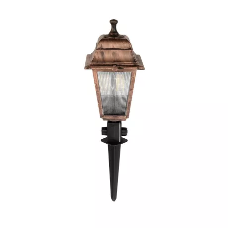 SOLME  Vintage Καρφωτό Φωτιστικό Φαναράκι Μονόφωτο 1 x E27 IP44 Χάλκινο Πλαστικό Σώμα - Μ15 x Π15 x Υ50cm