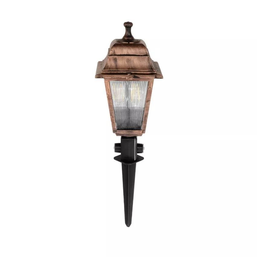 SOLME  Vintage Καρφωτό Φωτιστικό Φαναράκι Μονόφωτο 1 x E27 IP44 Χάλκινο Πλαστικό Σώμα - Μ15 x Π15 x Υ50cm