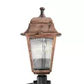 SOLME  Vintage Καρφωτό Φωτιστικό Φαναράκι Μονόφωτο 1 x E27 IP44 Χάλκινο Πλαστικό Σώμα - Μ15 x Π15 x Υ50cm