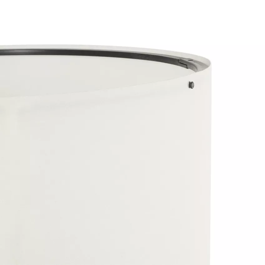 SAGA  Μοντέρνο Eπιδαπέδιο Φωτιστικό Μονόφωτο 1 x E27 IP20 Καρυδί Ξύλο με Μπεζ Ύφασμα - Μ38 x Π38 x Υ140cm