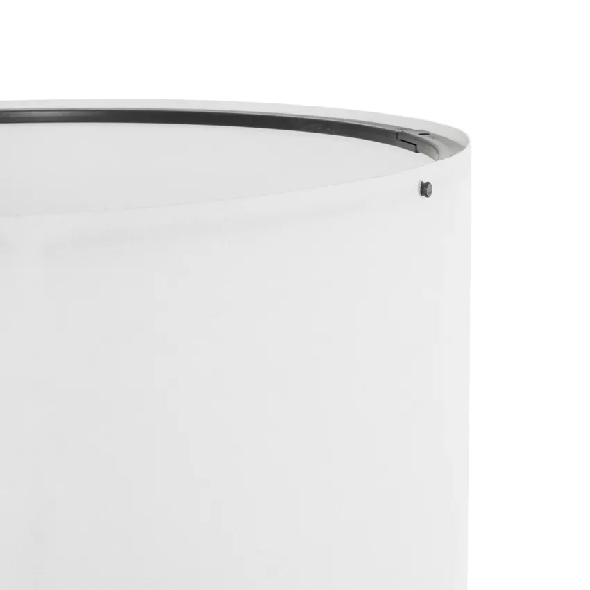 SAGA  Μοντέρνο Eπιδαπέδιο Φωτιστικό Μονόφωτο 1 x E27 IP20 Καρυδί Ξύλο με Λευκό Ύφασμα - Μ38 x Π38 x Υ140cm