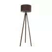 SAGA  Μοντέρνο Eπιδαπέδιο Φωτιστικό Μονόφωτο 1 x E27 IP20 Καρυδί Ξύλο με Καφέ Ύφασμα - Μ38 x Π38 x Υ140cm