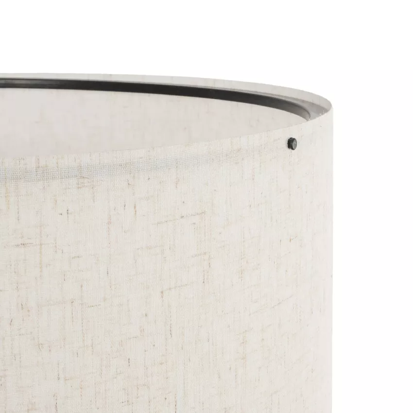 SAGA  Μοντέρνο Eπιδαπέδιο Φωτιστικό Μονόφωτο 1 x E27 IP20 Καρυδί Ξύλο με Λευκό Ύφασμα - Μ38 x Π38 x Υ140cm