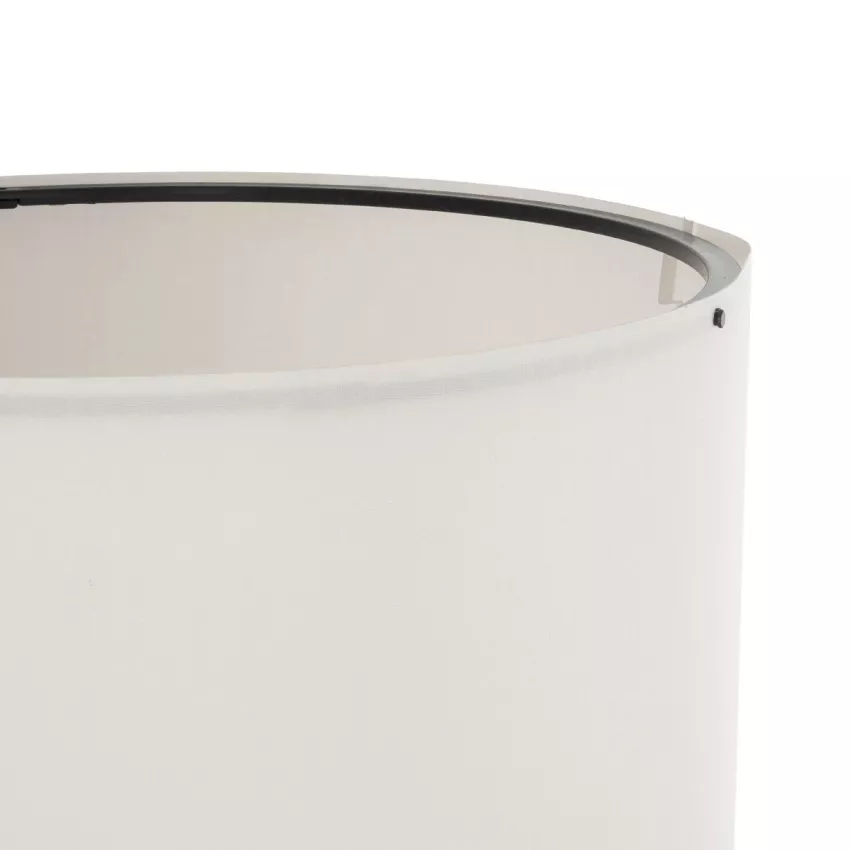 SAGA  Μοντέρνο Eπιδαπέδιο Φωτιστικό Μονόφωτο 1 x E27 IP20 Μπεζ Ξύλο με Λευκό Ύφασμα - Μ38 x Π38 x Υ140cm