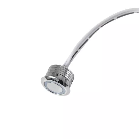 GLOBOSTAR® BUTTON  Φωτιζόμενος Χωνευτός Διακόπτης Αφής On/Off & Push Dimming LED DC 12-24V 1 x 4A 96W Max IP20 Μπλε - Μ2 x Π2 x Υ1.2cm