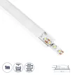 GLOBOSTAR® ALP-LINEAR CURBARIO  Επιφανειακό Εύκαμπτο Προφίλ Αλουμινίου με Λευκό Γαλακτερό Πατητό Κάλυμμα για Ταινίες LED IP20 - Λευκό - Μ100 x Π1.8 x Υ0.5cm