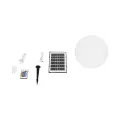GLOBOSTAR® GARDENGLOW  Μοντέρνο Φωτιστικό Κήπου Μπάλα με IR Ασύρματο Χειριστήριο LED 3W 240lm 360° DC 5V με USB-C με Ενσωματωμένο Φωτοβολταϊκό Panel 6V 1W & Επαναφορτιζόμενη Μπαταρία Li-ion 3.7V 2x18650 1400mAh Αδιάβροχο IP54 Πολύχρωμο RGBW Dimmable -