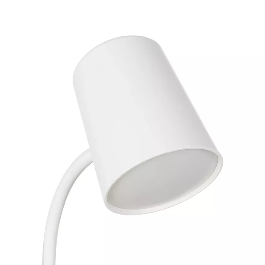 GLOBOSTAR® LUCORA  Μοντέρνο Επιτραπέζιο Φωτιστικό Γραφείου με Ασύρματη Φόρτιση 10W 2A & 4W Bluetooth Ηχείο LED 3W 300lm 120° DC 5V με USB-C IP20 Ρυθμιζόμενο Λευκό CCT με Αφή 2700K/4500K/6000K Dimmable - Sanan SMD Chip - Λευκό - Μ12 x Π12 x Υ32cm