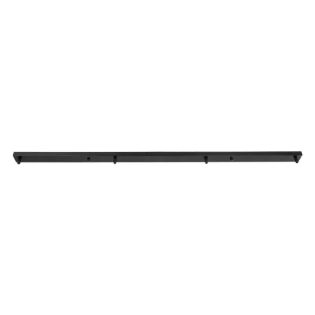 GLOBOSTAR® WALLBASE  Γραμμική Μεταλλική Ροζέτα για Κρέμαση 4 Φωτιστικών - Μαύρο - Μ120 x Π5 x Υ2cm