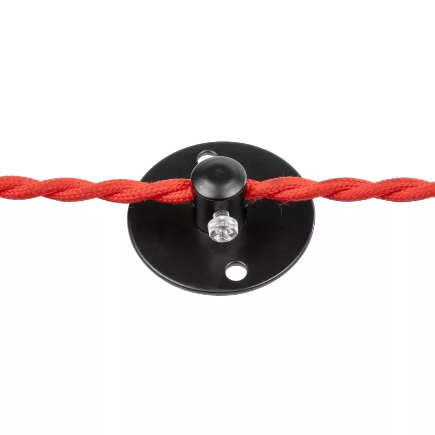 DIY  Επιτοίχιο Εξάρτημα Στήριξης Καλωδίου Φωτιστικού - Φ4.5 x Υ2cm - Μαύρο - Σιλικόνης