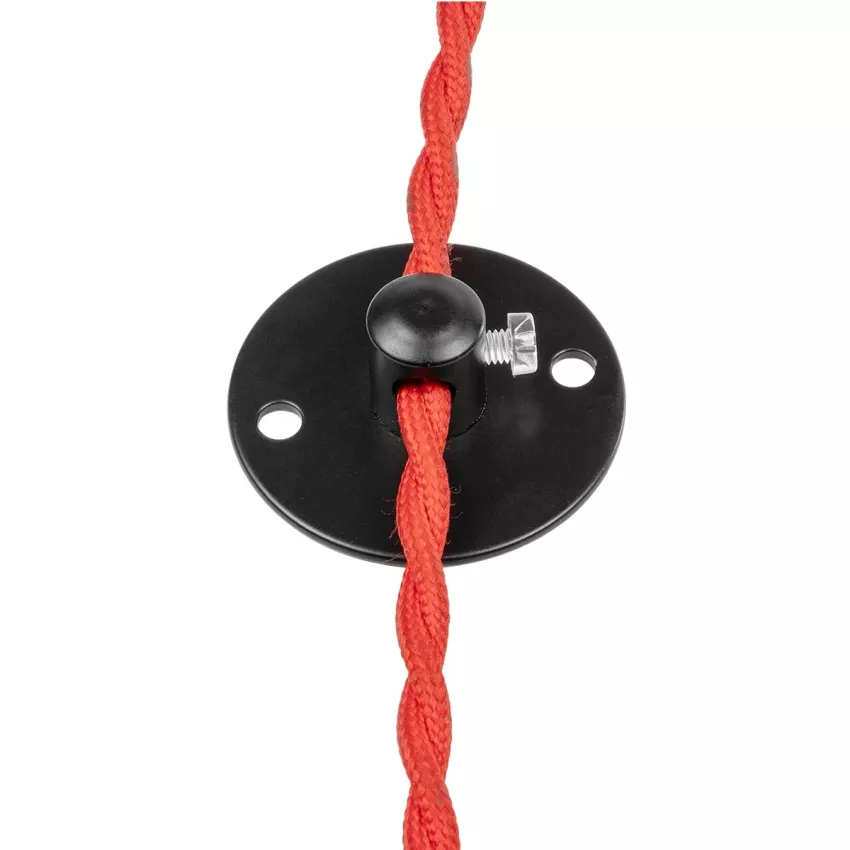 DIY  Επιτοίχιο Εξάρτημα Στήριξης Καλωδίου Φωτιστικού - Φ4.5 x Υ2cm - Μαύρο - Σιλικόνης