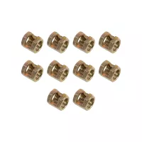 GLOBOSTAR® PIPEADAPT  Μεταλλικός DIY Σύνδεσμος για Ολόπασους Σωλήνες Φωτιστικών - Μ1.3 x Π1.3 x Υ1.5cm - Πακέτο 10 Τεμαχίων