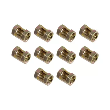 GLOBOSTAR® PIPEADAPT  Μεταλλικός DIY Σύνδεσμος για Ολόπασους Σωλήνες Φωτιστικών - Μ1.3 x Π1.3 x Υ2cm - Πακέτο 10 Τεμαχίων