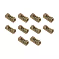 GLOBOSTAR® PIPEADAPT  Μεταλλικός DIY Σύνδεσμος για Ολόπασους Σωλήνες Φωτιστικών - Μ1.3 x Π1.3 x Υ3cm - Πακέτο 10 Τεμαχίων