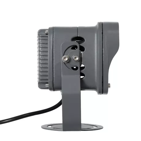 GLOBOSTAR® FLOODXENA  Προβολέας Σποτ Wall Washer LED 12W 1320lm 10° AC 220-240V Αδιάβροχο IP65 Θερμό Λευκό 2700K - Bridgelux SMD Chip - Γκρι Ανθρακί - Μ13.5 x Π11.5 x Υ15cm