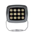 GLOBOSTAR® FLOODXENA  Προβολέας Σποτ Wall Washer LED 12W 1380lm 10° AC 220-240V Αδιάβροχο IP65 Φυσικό Λευκό 4500K - Bridgelux SMD Chip - Γκρι Ανθρακί Ματ - Μ13.5 x Π11.5 x Υ15cm