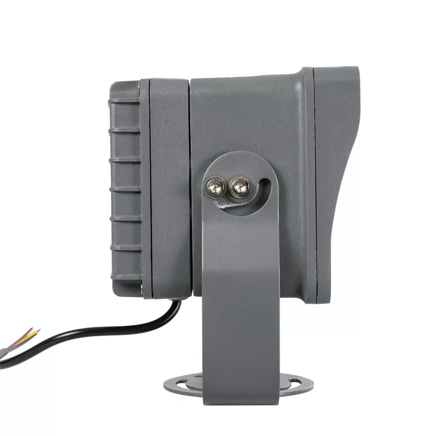 GLOBOSTAR® FLOODXENA  Προβολέας Σποτ Wall Washer LED 24W 2640lm 10° AC 220-240V Αδιάβροχο IP65 Θερμό Λευκό 2700K - Bridgelux SMD Chip - Γκρι Ανθρακί - Μ18 x Π13.5 x Υ18cm