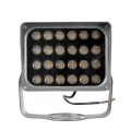 GLOBOSTAR® FLOODXENA  Προβολέας Σποτ Wall Washer LED 24W 2640lm 10° AC 220-240V Αδιάβροχο IP65 Θερμό Λευκό 2700K - Bridgelux SMD Chip - Γκρι Ανθρακί - Μ18 x Π13.5 x Υ18cm