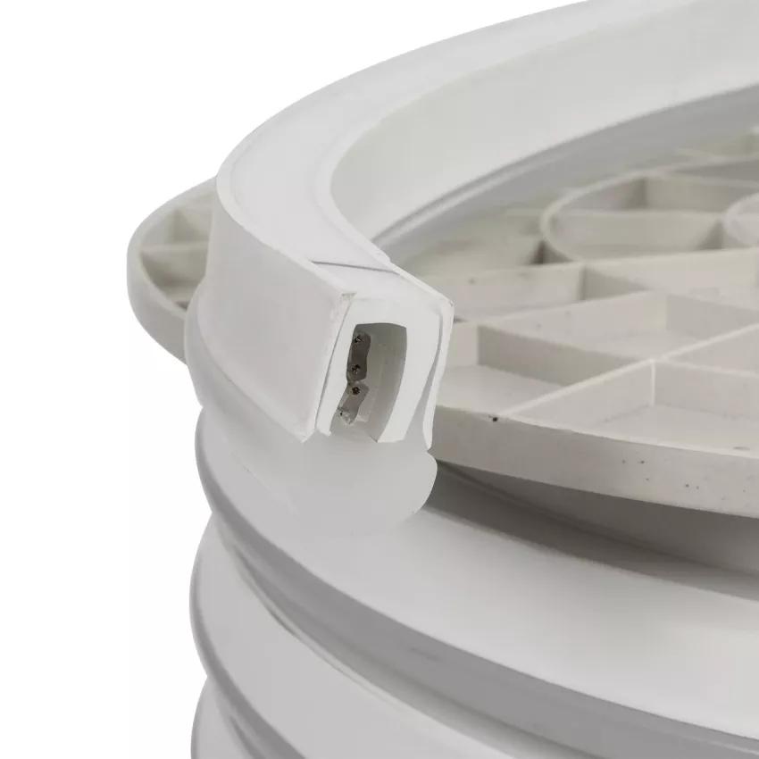 OVALE 120° Degree Neon Flex Epistar LED SMD 5050 1m 18W/m 60LED/m 1260lm/m 120° DC 230V Αδιάβροχη IP68 RGB Dimmable Μ100 x Π2.6 x Υ1.7cm