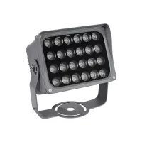 GLOBOSTAR® FLOODXENA  Προβολέας Σποτ Wall Washer LED 24W 2040lm 10° AC 220-240V Αδιάβροχο IP65 Μπλε - Bridgelux SMD Chip - Γκρι Ανθρακί - Μ18 x Π12 x Υ18cm