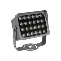 GLOBOSTAR® FLOODXENA  Προβολέας Σποτ Wall Washer LED 24W 2760lm 10° AC 220-240V Αδιάβροχο IP65 Φυσικό Λευκό 4500K - Bridgelux SMD Chip - Γκρι Ανθρακί - Μ18 x Π13.5 x Υ18cm