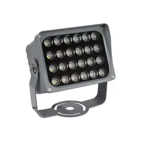 GLOBOSTAR® FLOODXENA  Προβολέας Σποτ Wall Washer LED 24W 2760lm 10° AC 220-240V Αδιάβροχο IP65 Φυσικό Λευκό 4500K - Bridgelux SMD Chip - Γκρι Ανθρακί - Μ18 x Π13.5 x Υ18cm