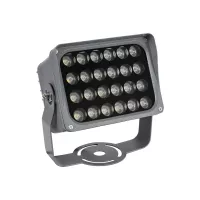 GLOBOSTAR® FLOODXENA  Προβολέας Σποτ Wall Washer LED 24W 2880lm 10° AC 220-240V Αδιάβροχο IP65 Ψυχρό Λευκό 6000K - Bridgelux SMD Chip - Γκρι Ανθρακί - Μ18 x Π13.5 x Υ18cm