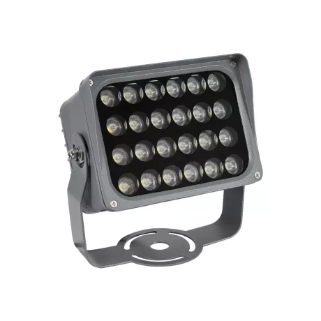 GLOBOSTAR® FLOODXENA  Προβολέας Σποτ Wall Washer LED 24W 2880lm 10° AC 220-240V Αδιάβροχο IP65 Ψυχρό Λευκό 6000K - Bridgelux SMD Chip - Γκρι Ανθρακί - Μ18 x Π13.5 x Υ18cm