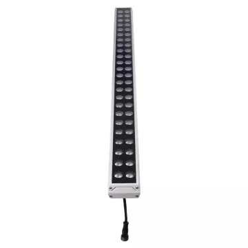 GLOBOSTAR® WASHERMOZA  Μπάρα Φωτισμού Wall Washer LED 48W 4080lm 10-30° DC 24V Αδιάβροχο IP66 Πολύχρωμο RGB Dimmable - Bridgelux SMD Chip - Γκρι Ανθρακί - Μ100 x Π8.5 x Υ4cm