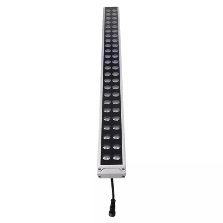 GLOBOSTAR® WASHERMOZA  Μπάρα Φωτισμού Wall Washer LED 48W 4080lm 10-30° DC 24V Αδιάβροχο IP66 Πολύχρωμο RGB Dimmable - Bridgelux SMD Chip - Γκρι Ανθρακί - Μ100 x Π8.5 x Υ4cm