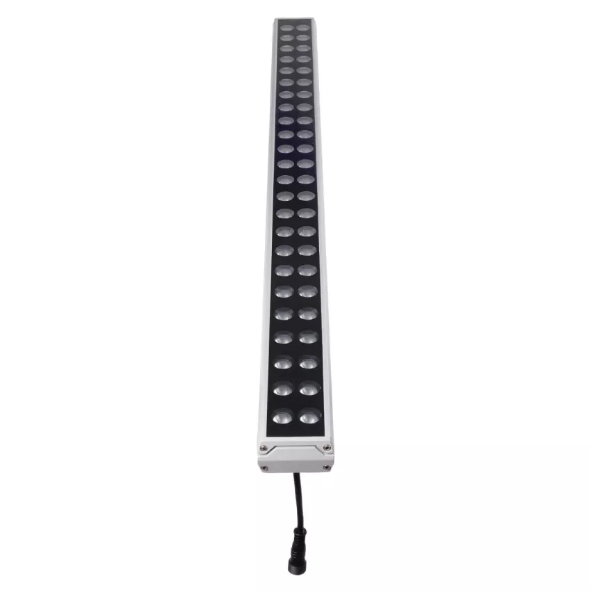 GLOBOSTAR® WASHERMOZA  Μπάρα Φωτισμού Wall Washer LED 48W 4080lm 10-30° DC 24V Αδιάβροχο IP66 Πολύχρωμο RGB Dimmable - Bridgelux SMD Chip - Γκρι Ανθρακί - Μ100 x Π8.5 x Υ4cm