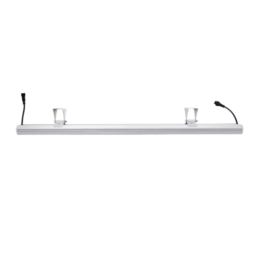 GLOBOSTAR® WASHERMOZA  Μπάρα Φωτισμού Wall Washer LED 48W 4080lm 10-30° DC 24V Αδιάβροχο IP66 Πολύχρωμο RGB Dimmable - Bridgelux SMD Chip - Γκρι Ανθρακί - Μ100 x Π8.5 x Υ4cm