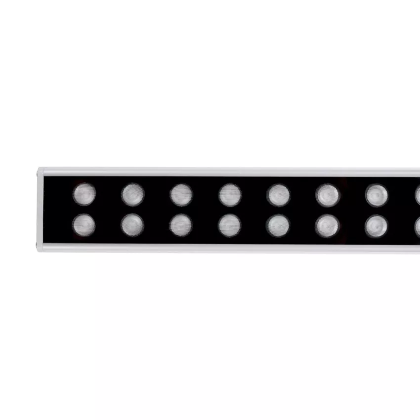GLOBOSTAR® WASHERMOZA  Μπάρα Φωτισμού Wall Washer LED 48W 4080lm 10-30° DC 24V Αδιάβροχο IP66 Πολύχρωμο RGB Dimmable - Bridgelux SMD Chip - Γκρι Ανθρακί - Μ100 x Π8.5 x Υ4cm