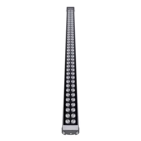 GLOBOSTAR® WASHERMOZA  Μπάρα Φωτισμού Wall Washer LED 72W 7920lm 10-30° DC 24V Αδιάβροχο IP66 Θερμό Λευκό 2700K Dimmable - Bridgelux SMD Chip - Γκρι Ανθρακί - Μ100 x Π7.4 x Υ7cm