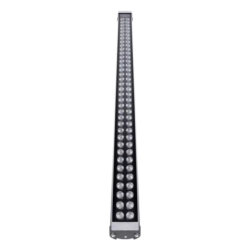 GLOBOSTAR® WASHERMOZA  Μπάρα Φωτισμού Wall Washer LED 72W 7920lm 10-30° DC 24V Αδιάβροχο IP66 Θερμό Λευκό 2700K Dimmable - Bridgelux SMD Chip - Γκρι Ανθρακί - Μ100 x Π7.4 x Υ7cm