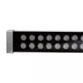 GLOBOSTAR® WASHERMOZA  Μπάρα Φωτισμού Wall Washer LED 72W 7920lm 10-30° DC 24V Αδιάβροχο IP66 Θερμό Λευκό 2700K Dimmable - Bridgelux SMD Chip - Γκρι Ανθρακί - Μ100 x Π7.4 x Υ7cm