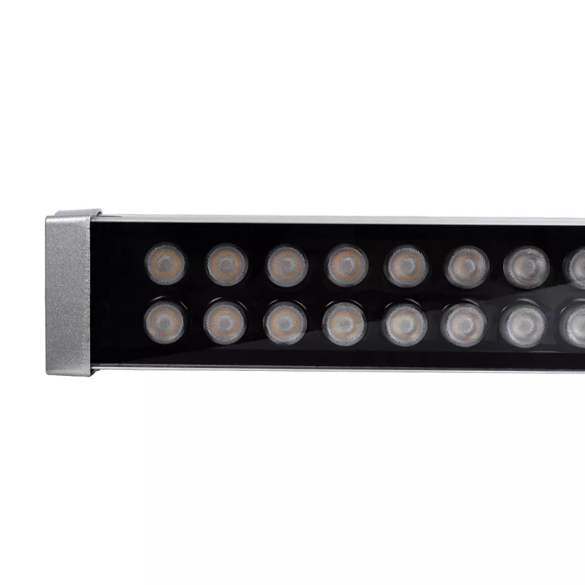 GLOBOSTAR® WASHERMOZA  Μπάρα Φωτισμού Wall Washer LED 72W 7920lm 10-30° DC 24V Αδιάβροχο IP66 Θερμό Λευκό 2700K Dimmable - Bridgelux SMD Chip - Γκρι Ανθρακί - Μ100 x Π7.4 x Υ7cm